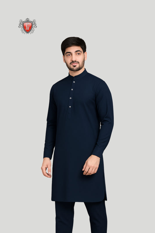 Navy Blue Kurta Pajama – Classic Style with Modern Elegance