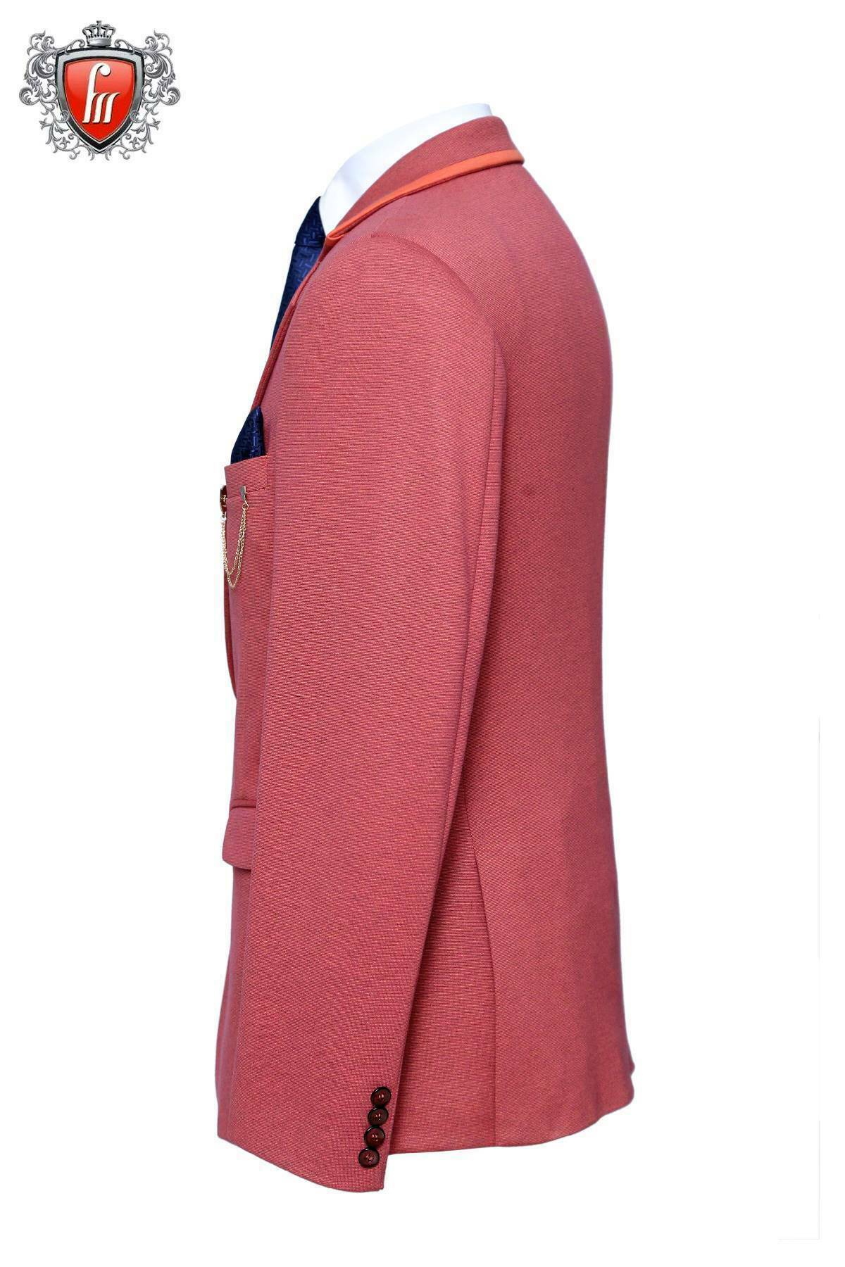 Fabmark Knitting Dark Peach Blazer