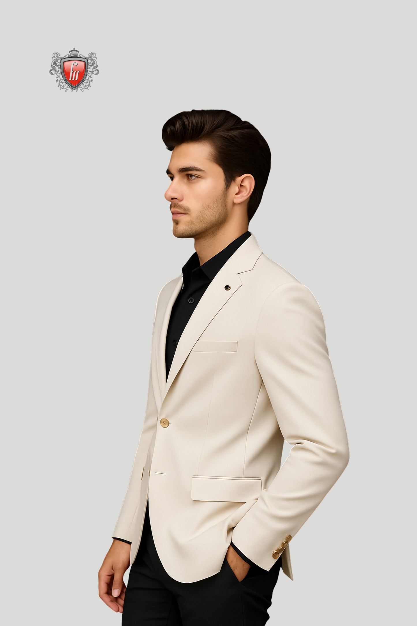 Men’s Cream Blazer – Sophisticated Tailoring for Elegant Occasions