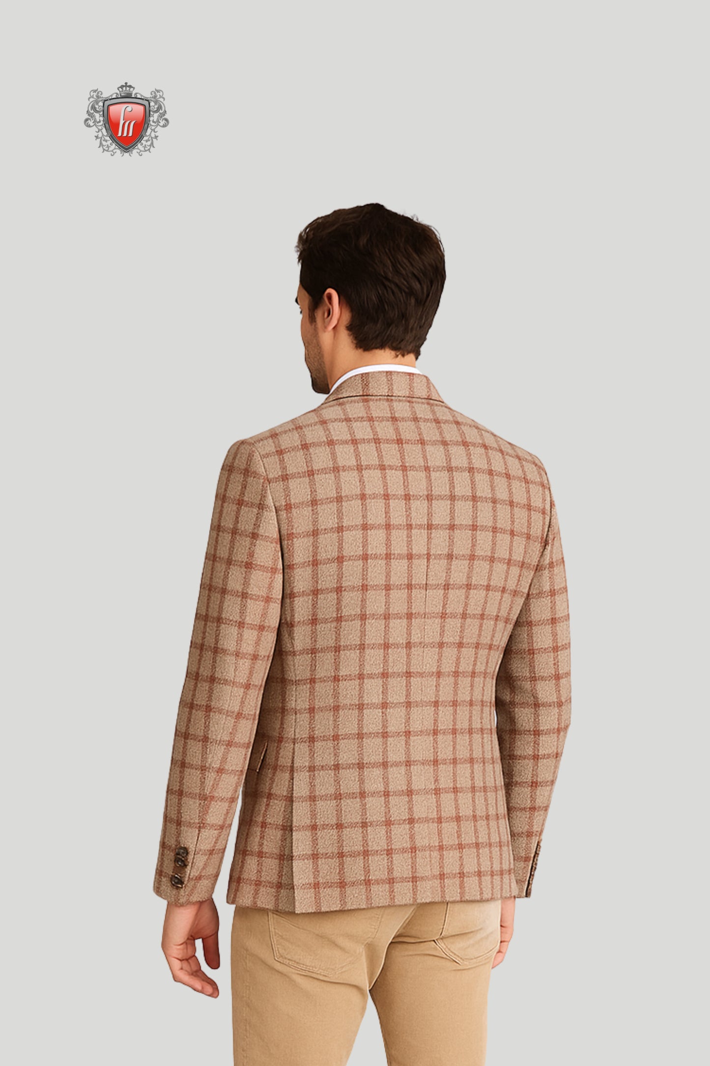 Men’s Brown Checked Blazer – Timeless Style with Modern Edge
