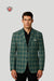 Men’s Green Checked Blazer – Classic Style with Modern Sophistication