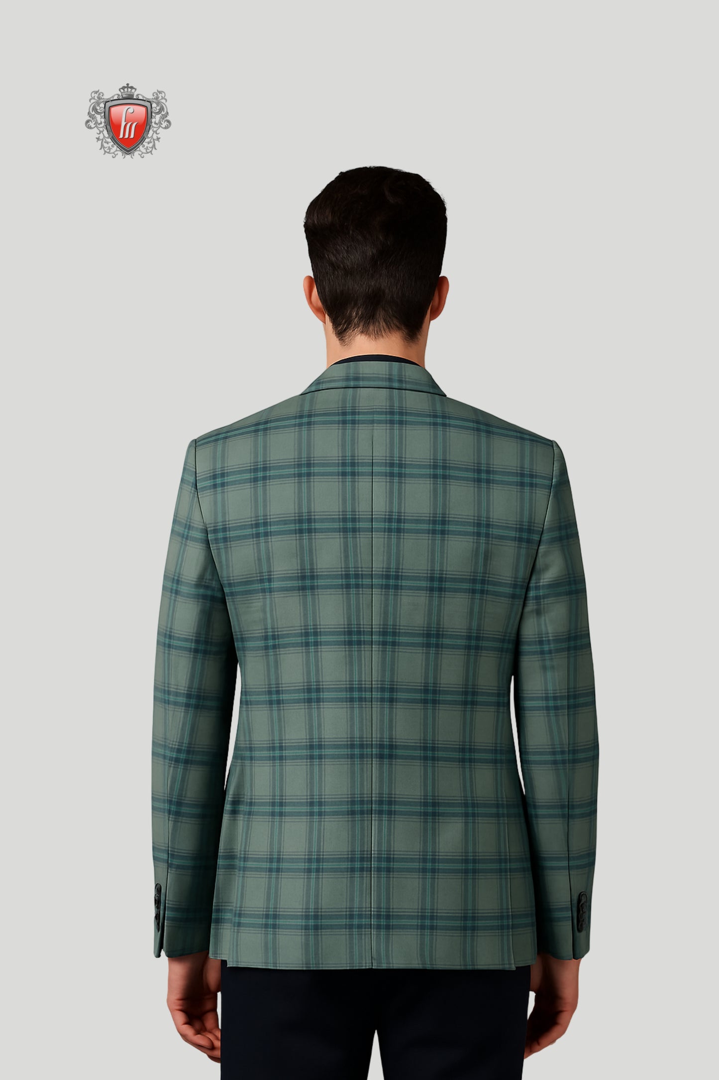 Men’s Green Checked Blazer – Classic Style with Modern Sophistication