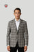 Men’s Grey Checked Blazer – Sharp Tailoring with Timeless Plaid Design