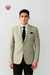 Men’s Designer Beige Check Blazer – Premium Business & Event Wear