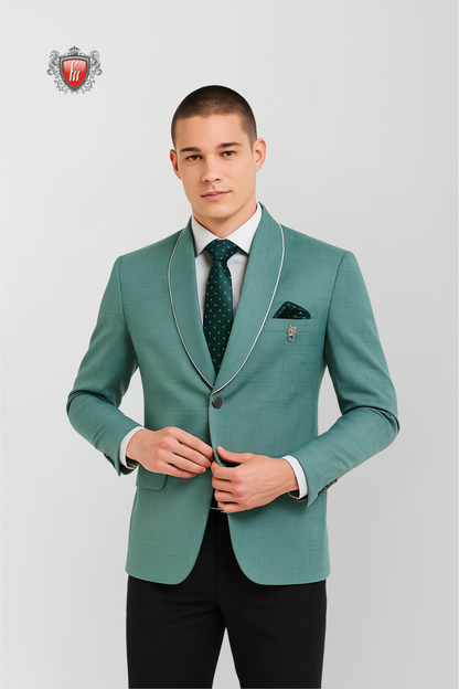 Men’s Premium Green Formal Blazer – Stylish Seasonal Occasion Wear