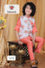 Peach Kurta Pajama with White Tree Print Nehru Jacket Boys Ethnic Wear