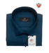 Chemise en coton bleu uni Fabmark