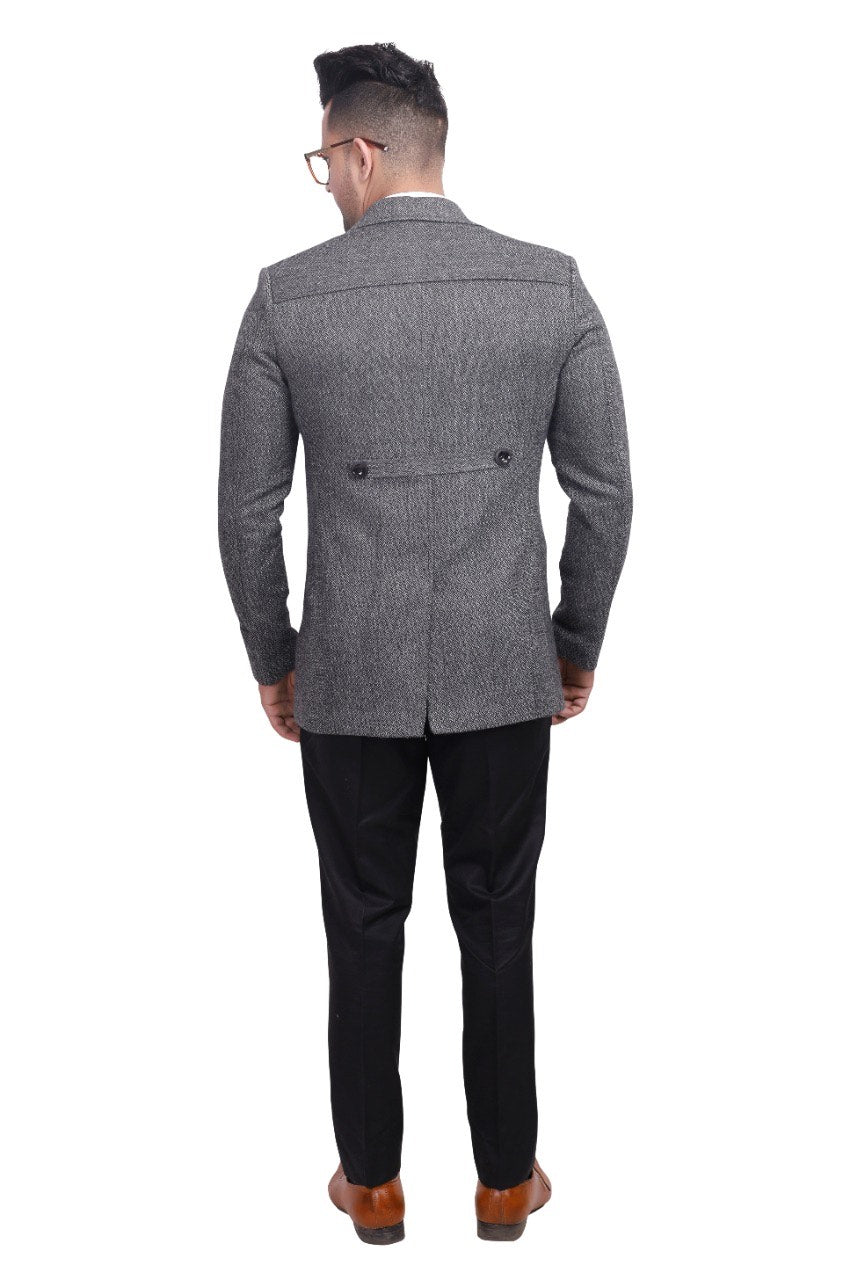 Fabmark Designer Grey Business Look Pea Coat