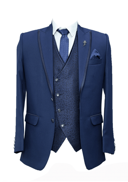 Men’s Nile Blue Tailored Suit – Elegant Formalwear for Weddings & Business