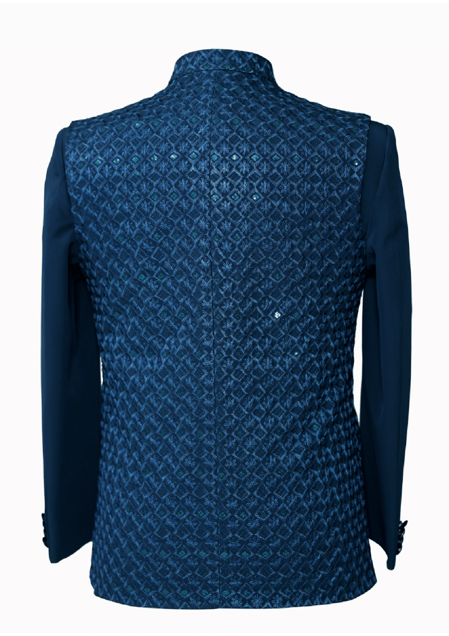 Summer Dark Blue Grey Men's Sherwani - Sophisticated and Stylish Attire for Special Occasions