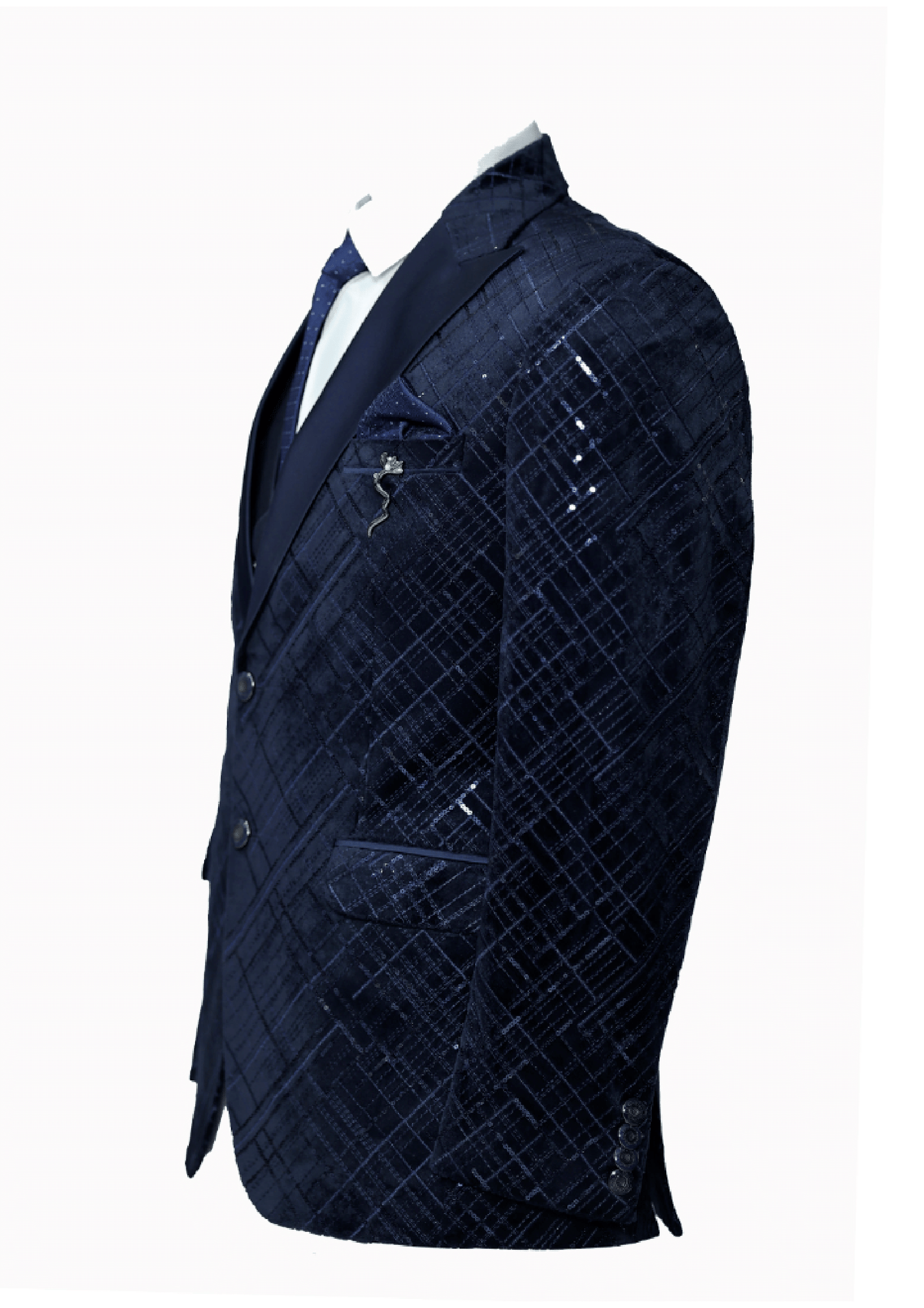 Summer Cyan-Blue Men's Suit - Vibrant and Elegant Attire for Special Occasions