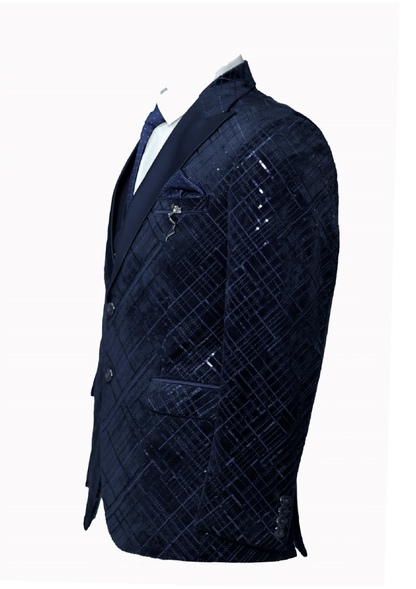 Men’s Summer Cyan-Blue Tailored Suit – Formalwear for Weddings & Events
