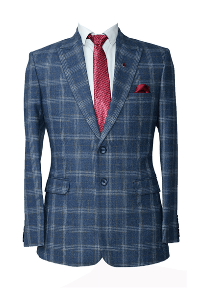 Dark Grey-Blue Men’s Blazer – Modern Wedding & Business Suit Jacket