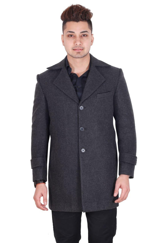 Fabmark Grey Semi Long Coat