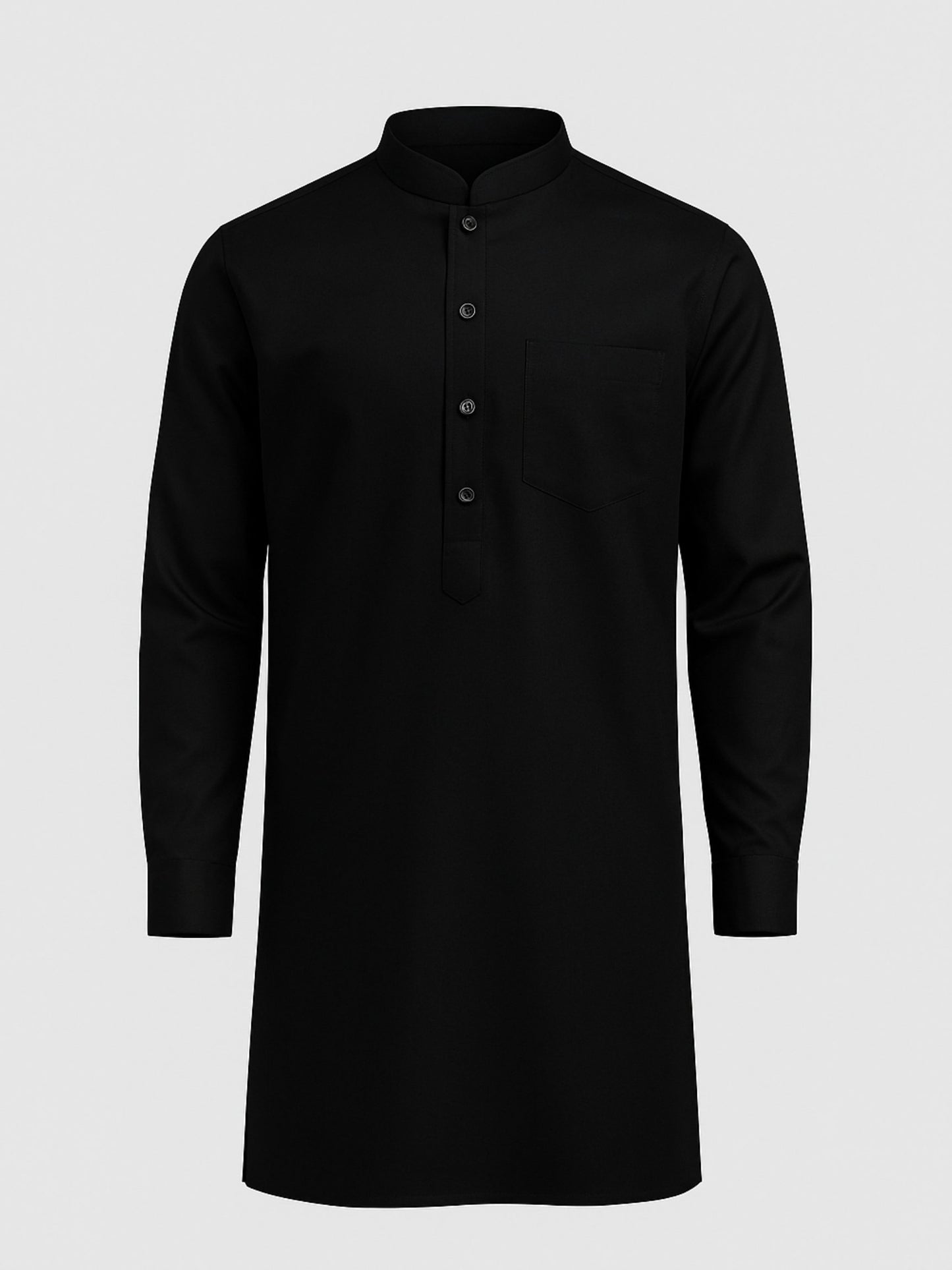 Black Kurta Pajama for Men – Classic Solid Cotton Festive Outfit