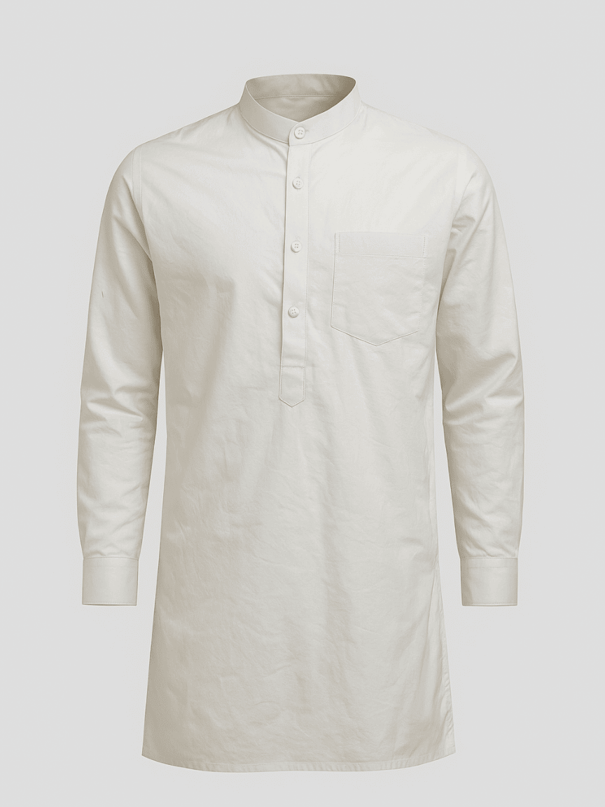 White Kurta Pajama for Men – Classic Solid Cotton Traditional Set