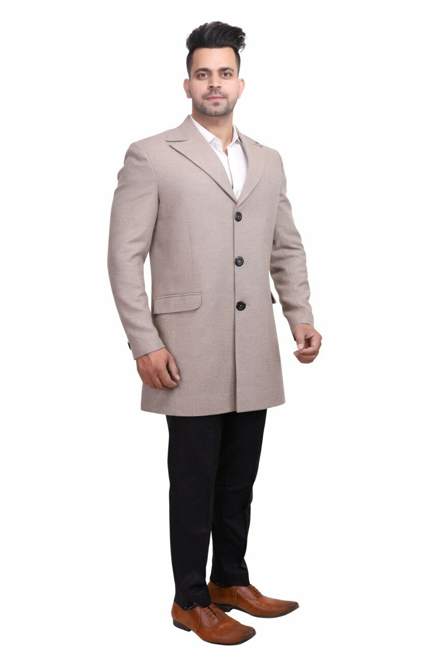 Manteau mi-long crème de créateur Fabmark