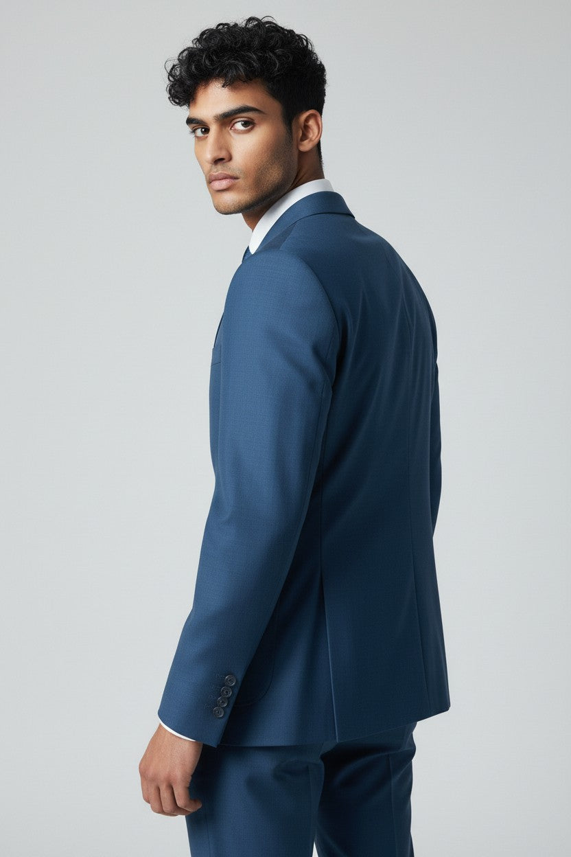 Men’s Teal Blue 2-Piece Suit – Modern Fit Formal & Business Wear