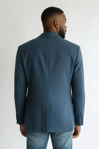 Men’s Teal Utility Pocket Blazer – Modern Tailored Smart Casual