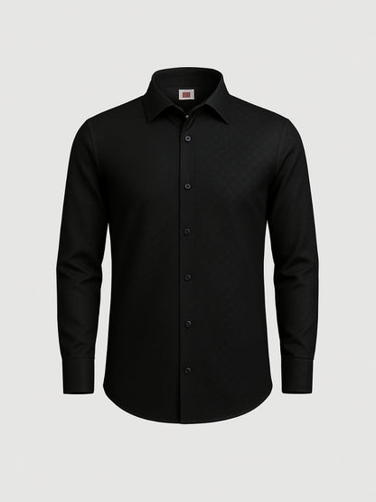 Men’s Black Dress Shirt – Slim Fit Premium Formal Shirt