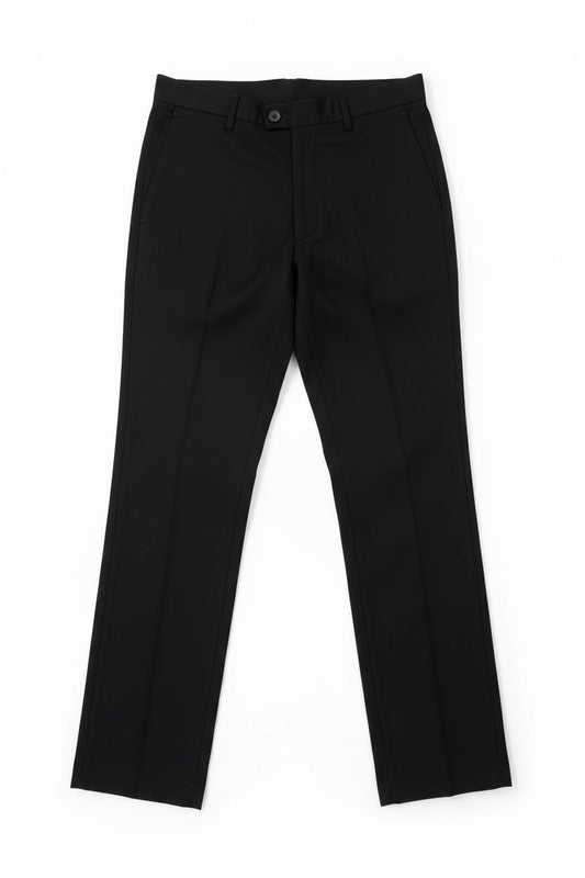 Men’s Black Slim-Fit Dress Pants – Premium Formal Trousers