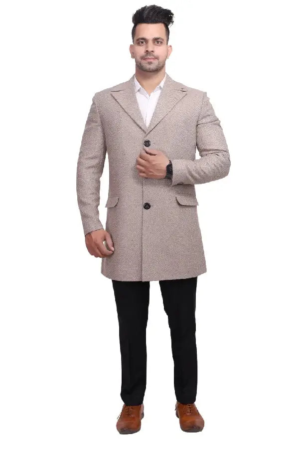 Manteau mi-long crème de créateur Fabmark