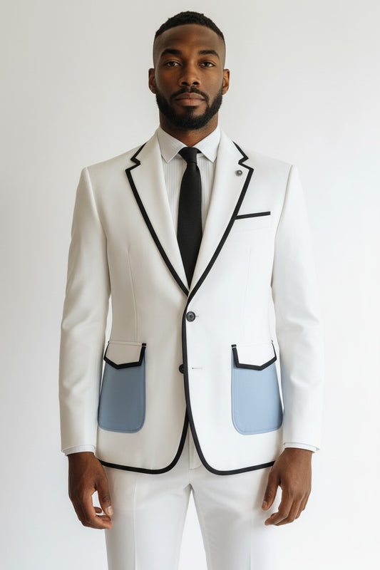 Costume bleu pour homme Tealish - Une tenue audacieuse et élégante pour chaque occasion