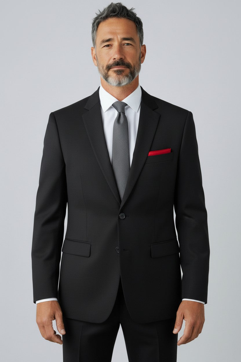 Men’s Black 2-Piece Suit – Modern Fit Formal Wear