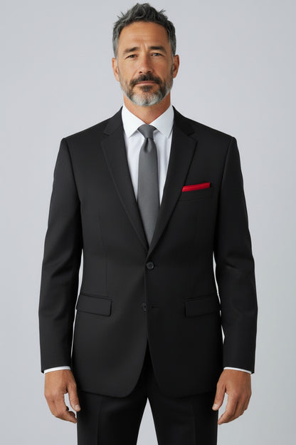 Men’s Black 2-Piece Suit – Modern Fit Formal Wear