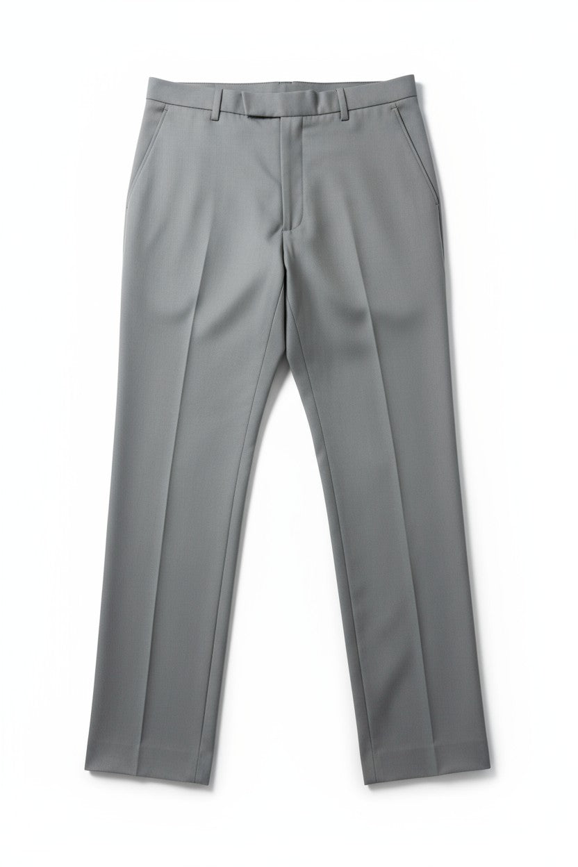 Men’s Light Grey Formal Dress Pants – Tailored Slim-Fit Trousers for Work & Special Occasions