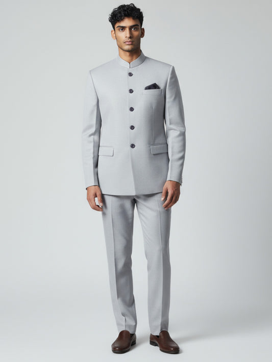 Light Grey Jodhpuri Suit – Modern Classic Formal Wear