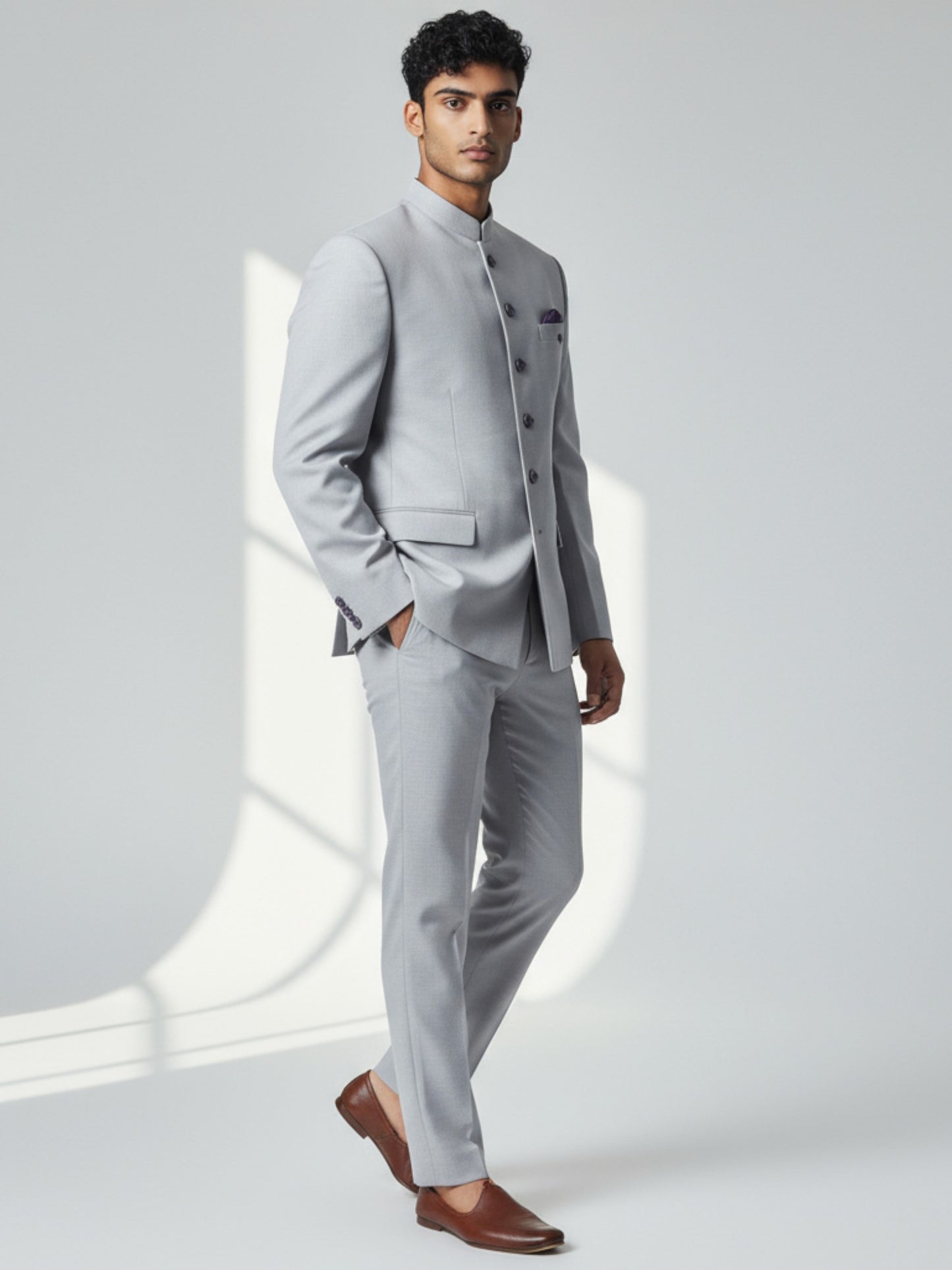 Light Grey Jodhpuri Suit – Modern Classic Formal Wear