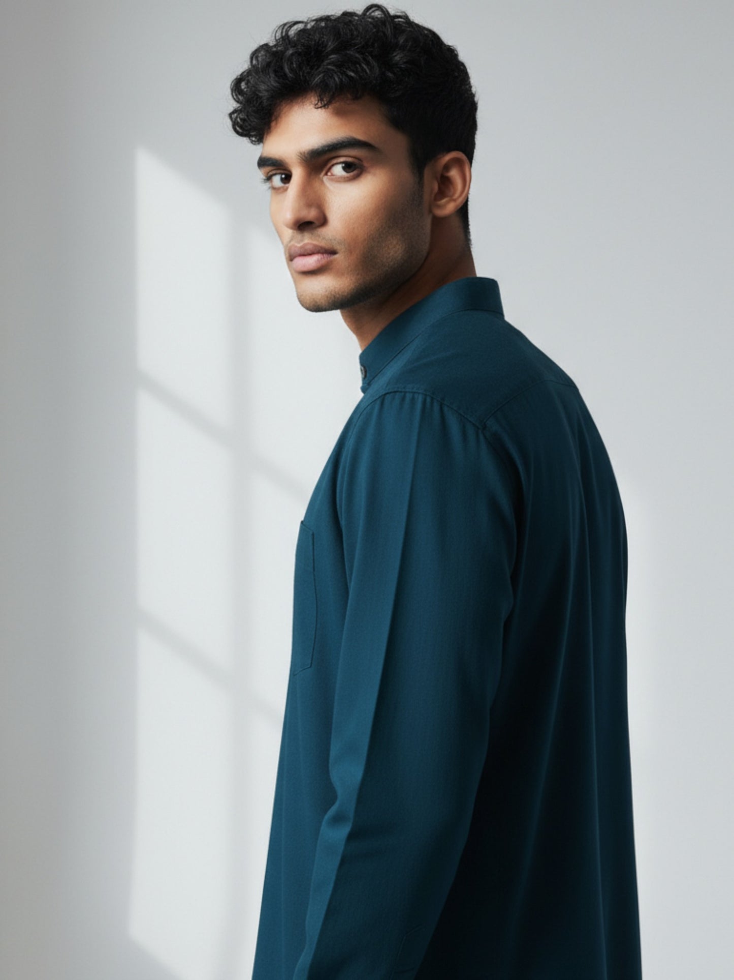 Royal Blue Kurta Pajama for Men – Modern Solid Cotton Ethnic Set