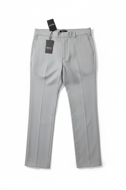 Men’s Light Grey Slim-Fit Dress Pants – Premium Formal Trousers