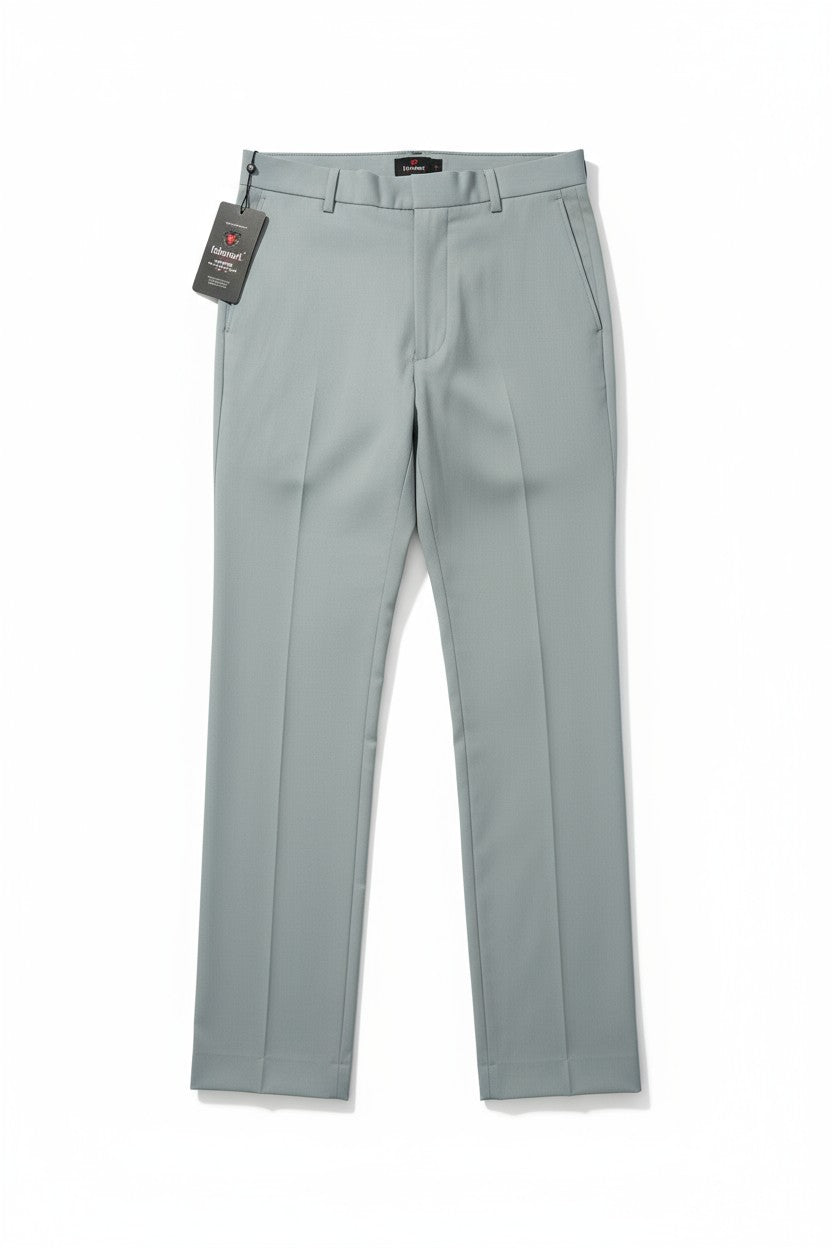 Men’s Light Sage Slim-Fit Dress Pants – Modern Formal Trousers