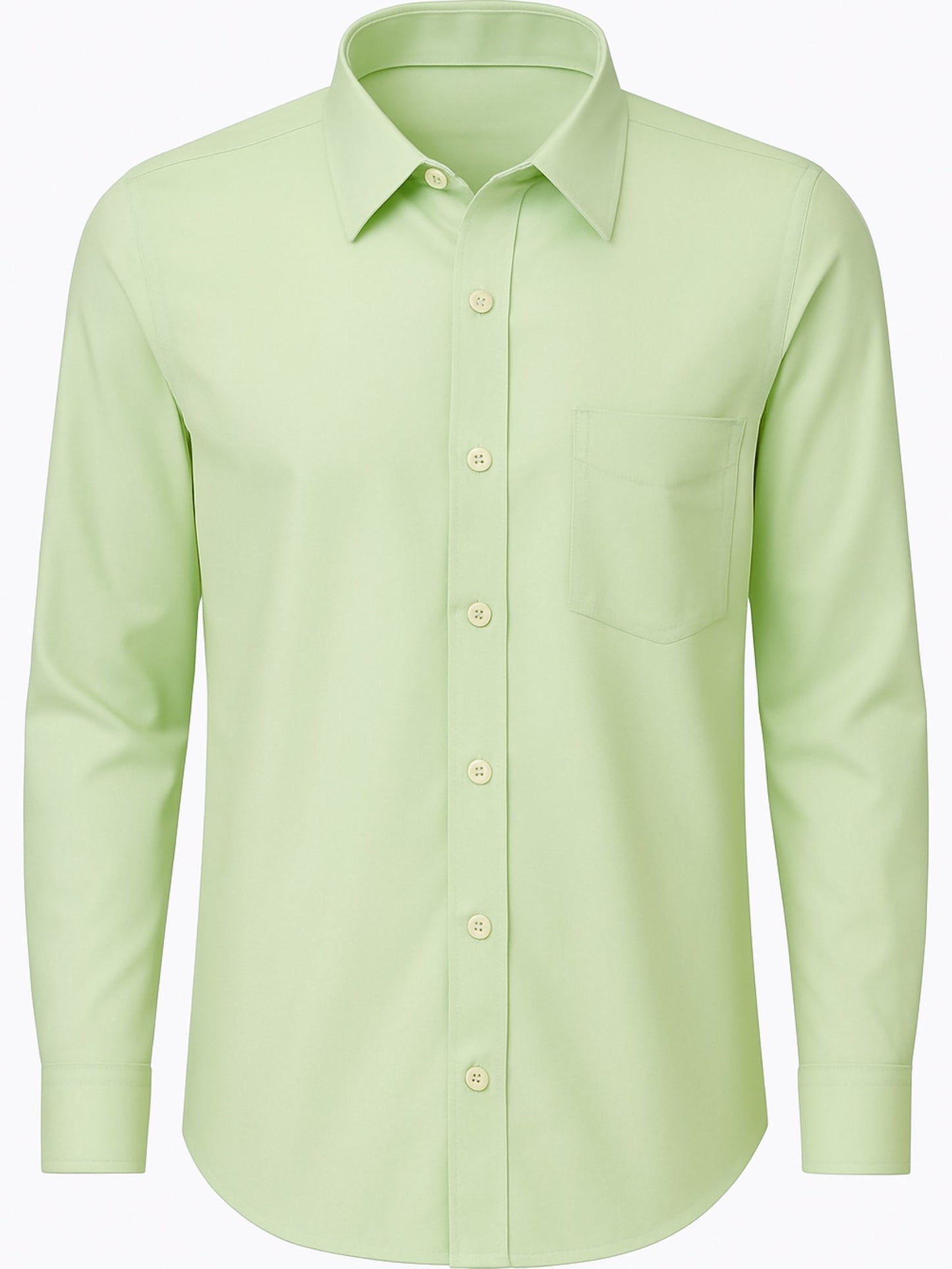 Men’s Pista Green Dress Shirt – Slim Fit Formal Shirt