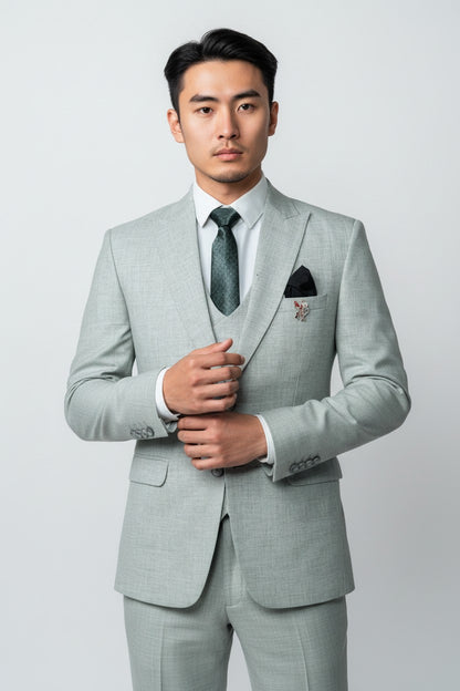 Costume d'été vert cyan pour homme - Une tenue dynamique et élégante pour chaque occasion