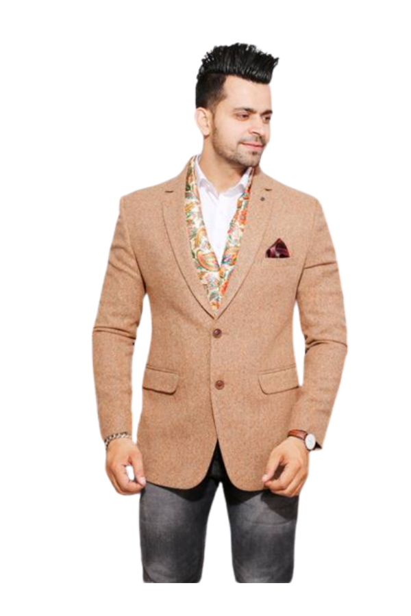 Fabmark Coral Tweed Blazer