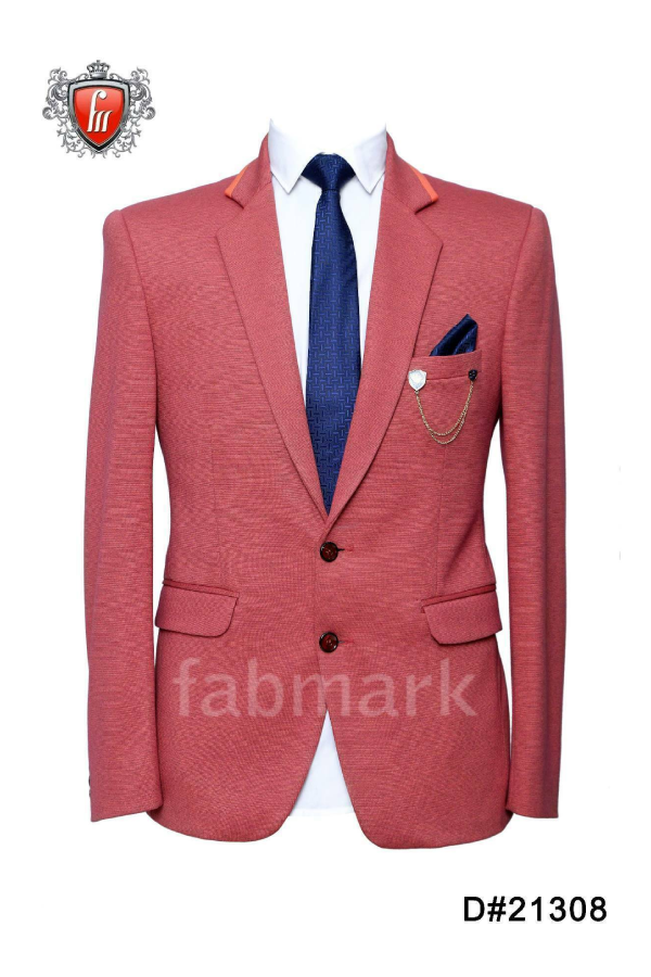 Blazer pêche foncé en tricot Fabmark