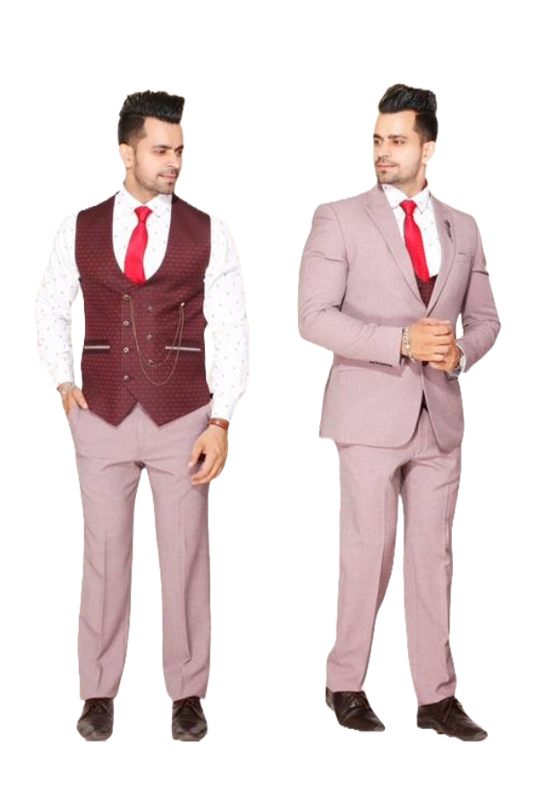 Fabmark 5pc Designer Rosewood Suit