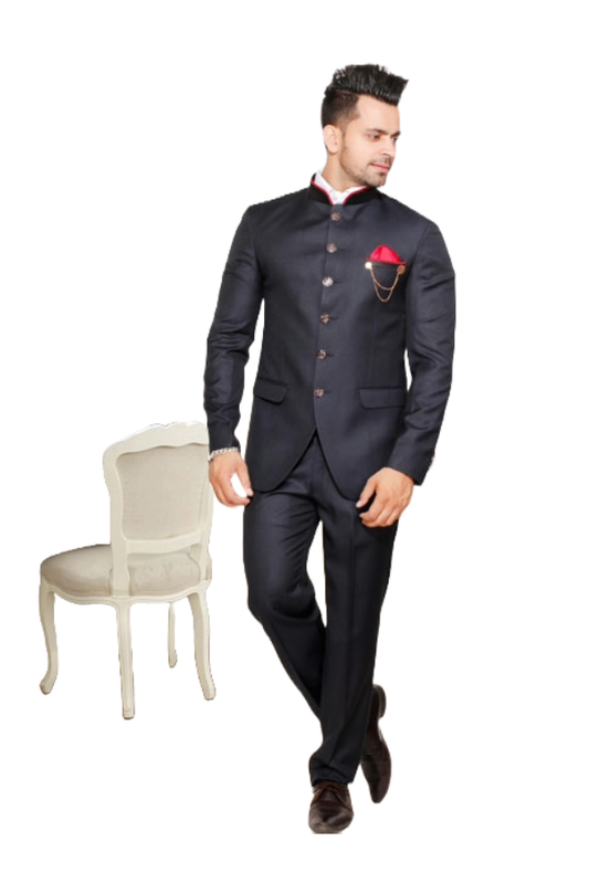 Fabmark Classic Navy Black Suit