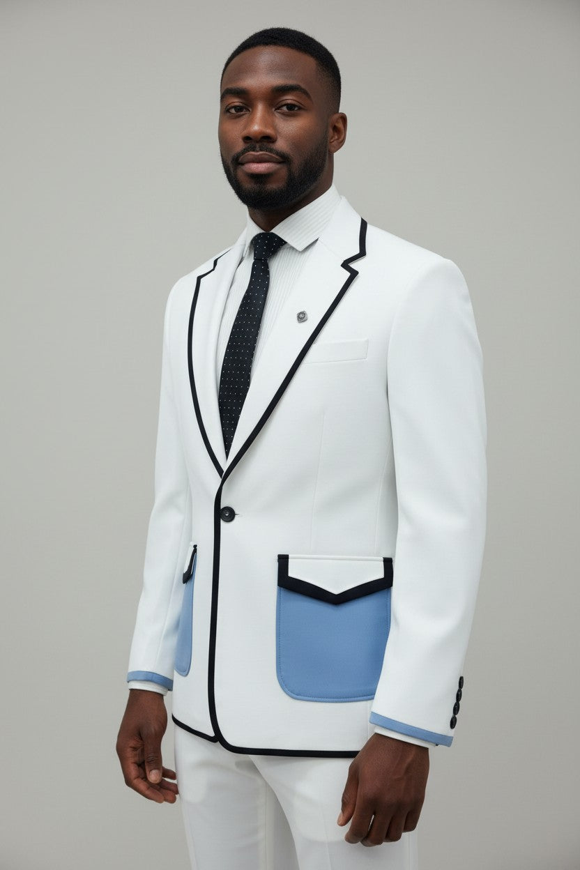 Costume bleu pour homme Tealish - Une tenue audacieuse et élégante pour chaque occasion